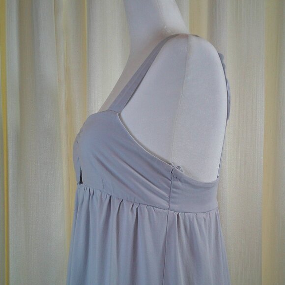 Zara Light Blue Empire Maxi Dress - Tiered Skirt, Size M - Picture 5 of 8